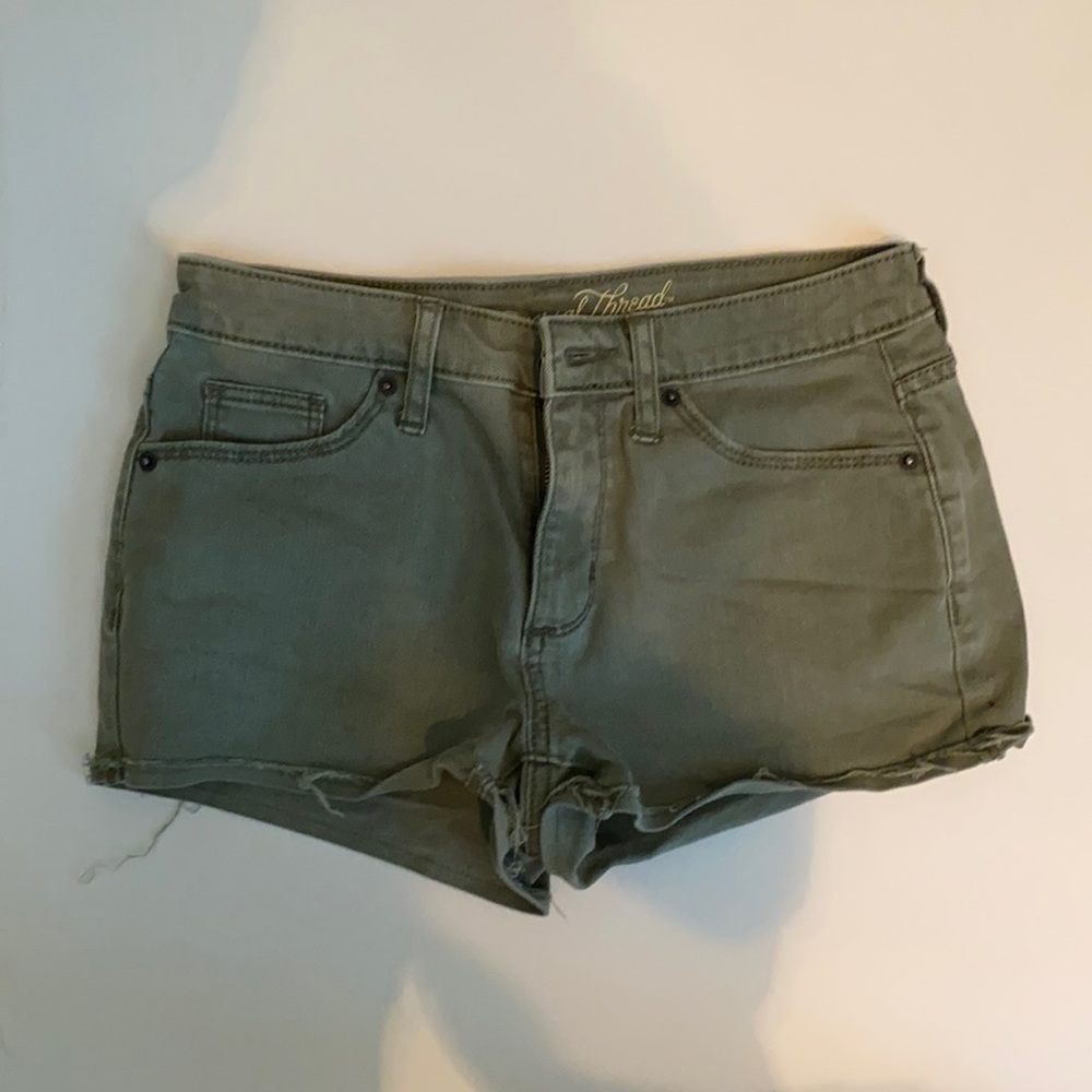 Universal Thread green denim shorts
